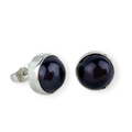 Aretes perla cultivada oscura pequeños