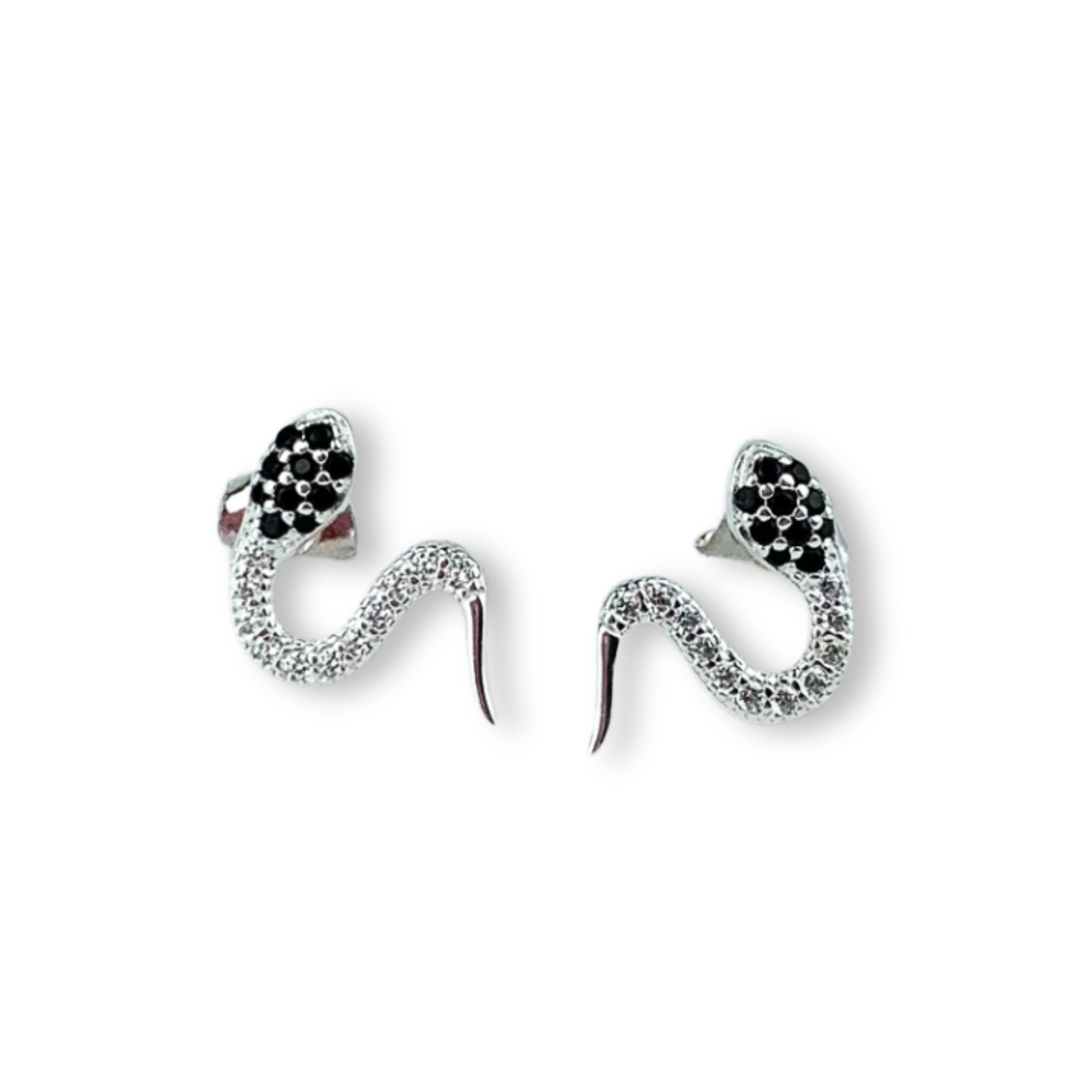 Aretes serpiente con cristales