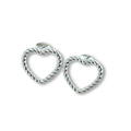 Aretes corazón trenzado