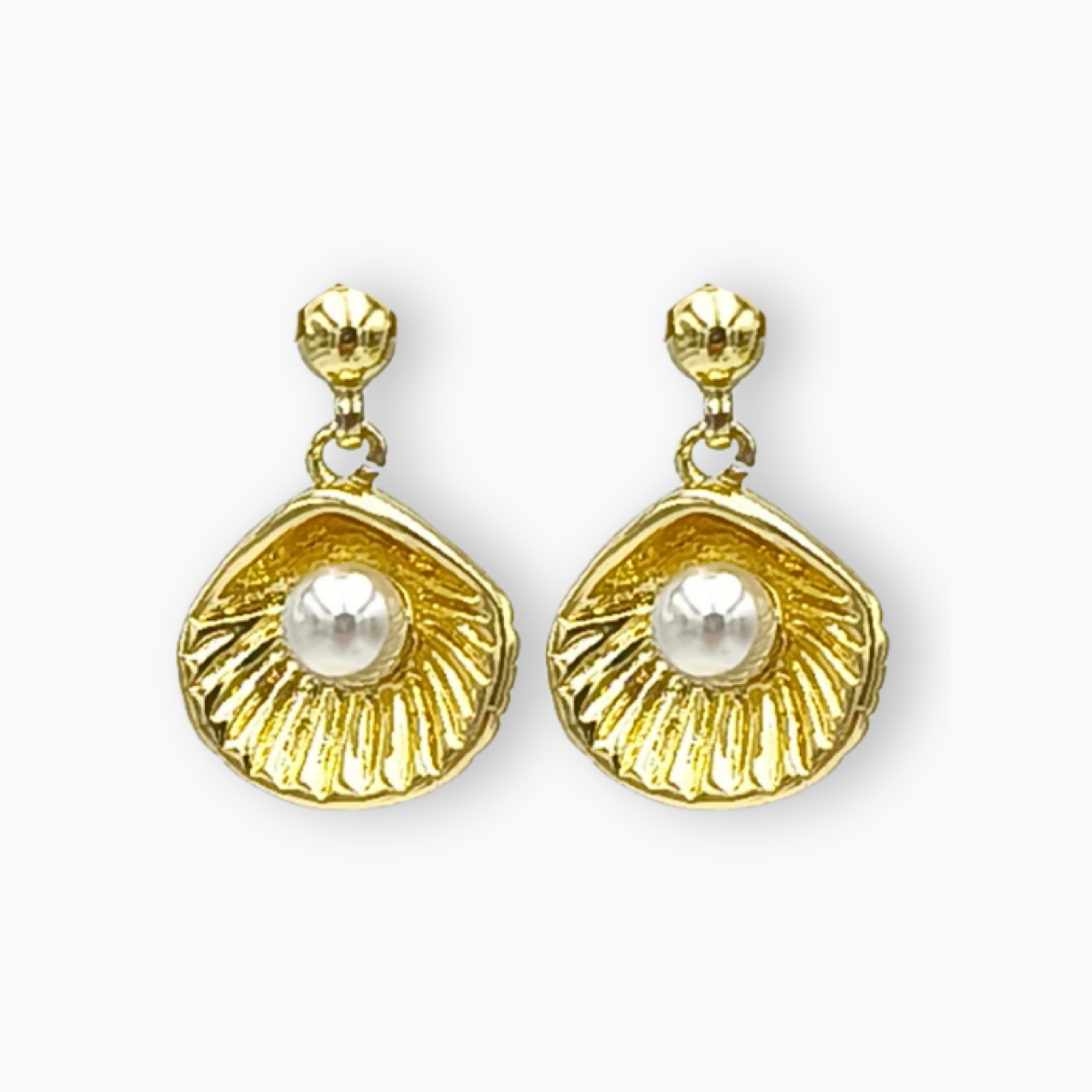 Aretes concha perla