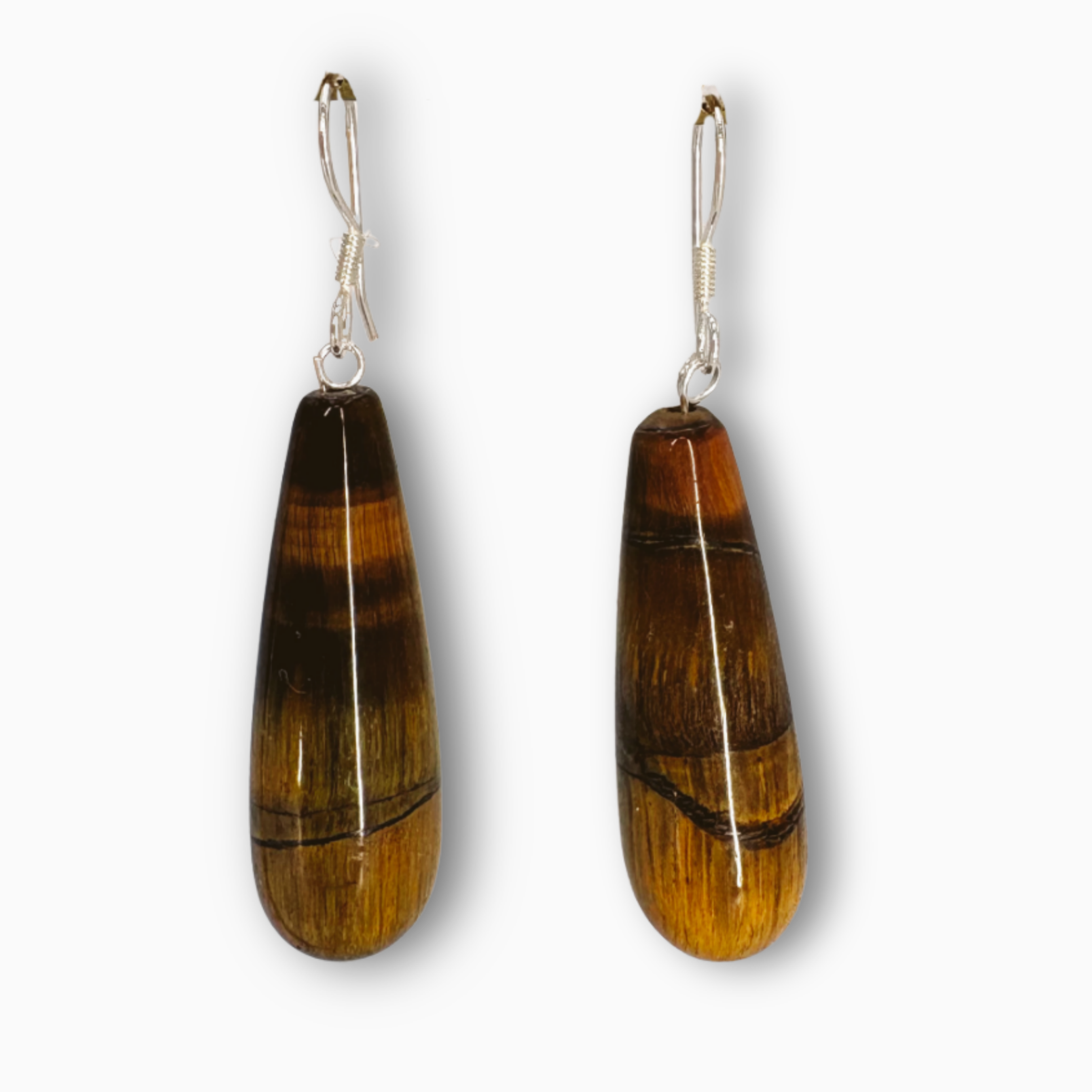 Aretes de ojo de tigre