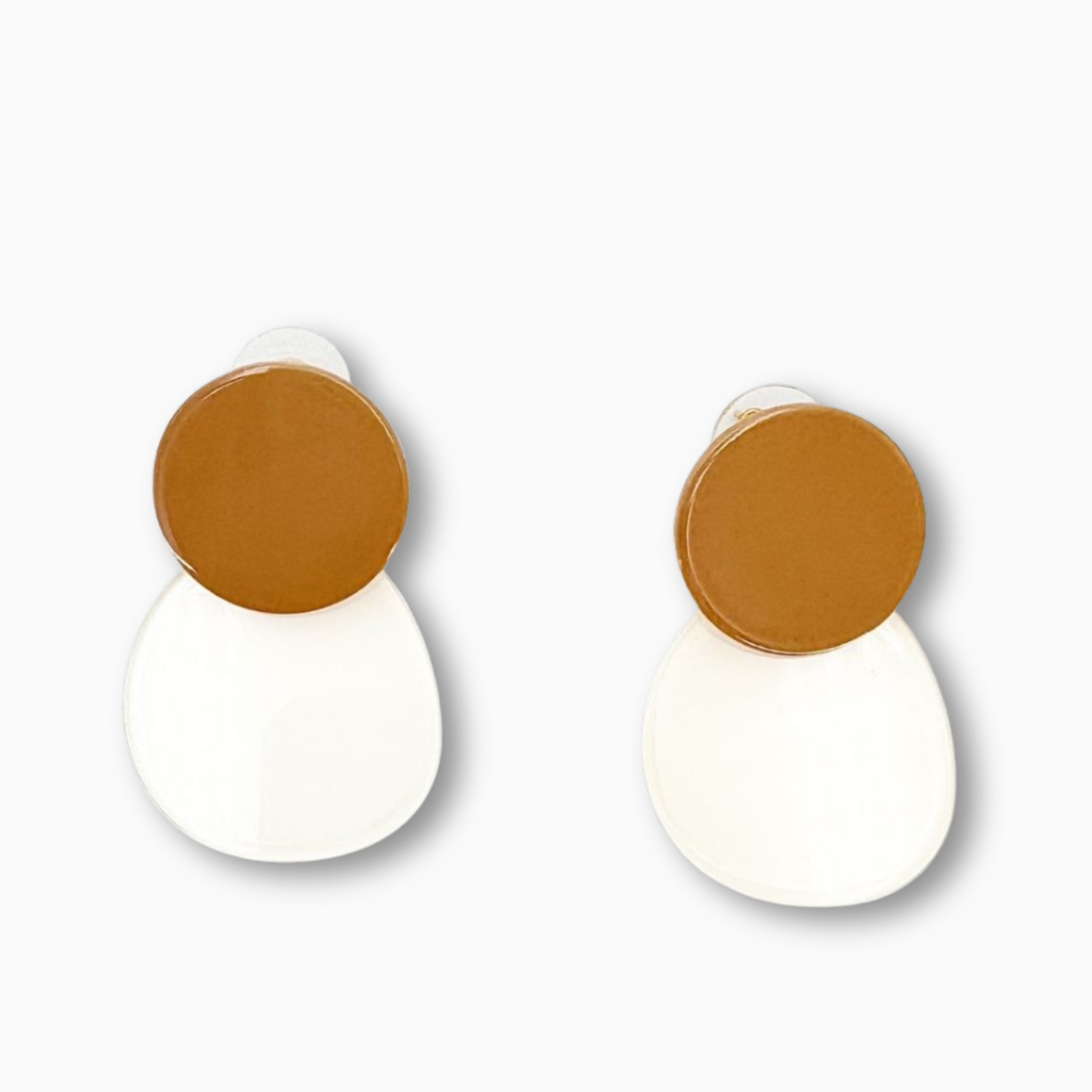 Aretes resina café