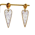 Aretes corazon morado