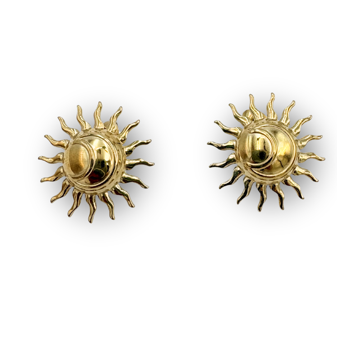 Aretes de sol con luna grabada AR3257G54