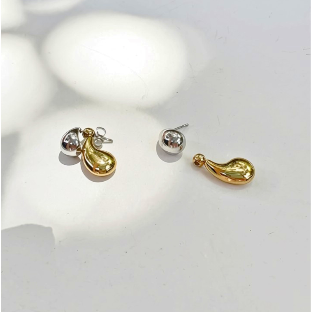 Aretes de gota bicolor AR2371G68