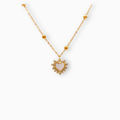 Collar corazón madre perla
