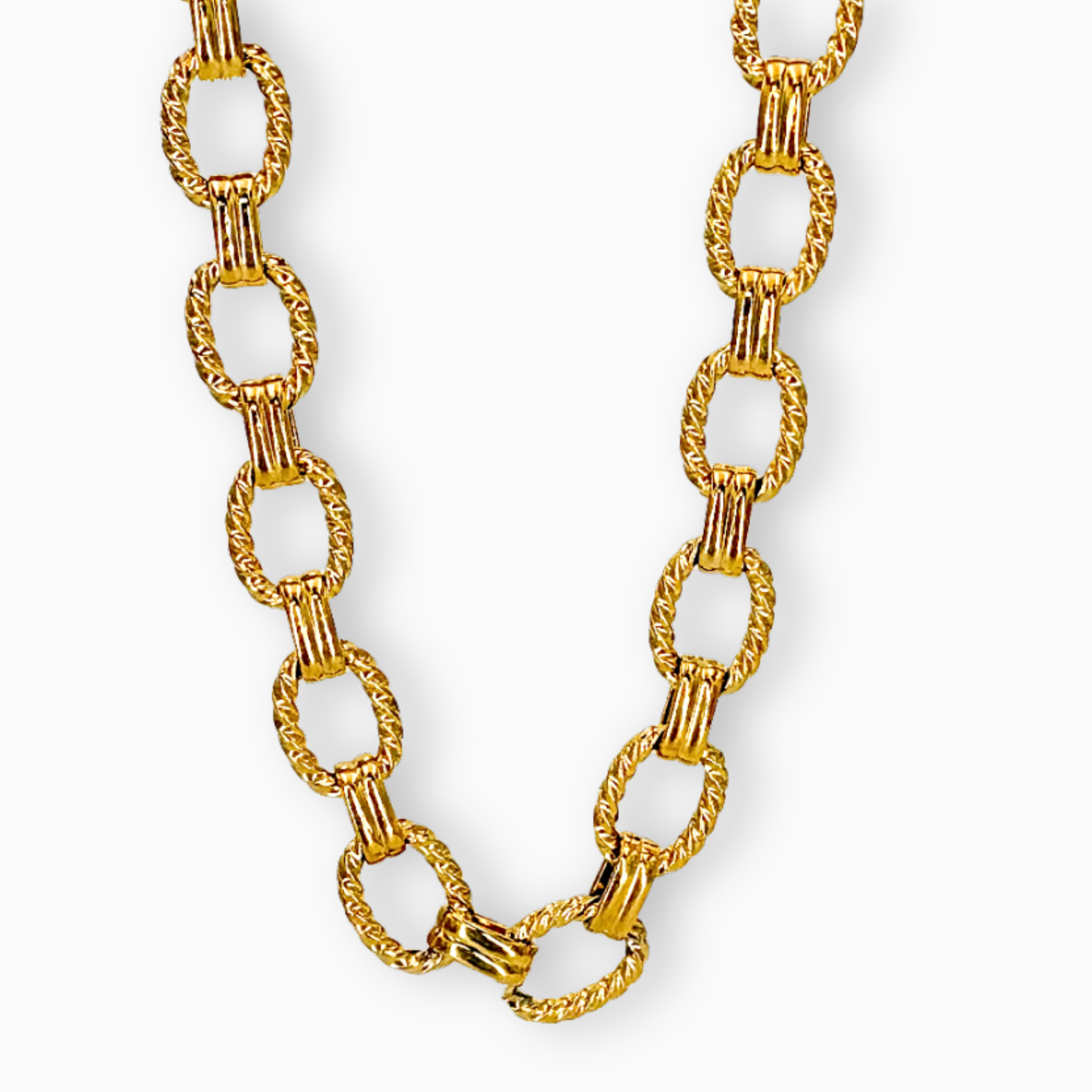 Collar eslabones texturizados