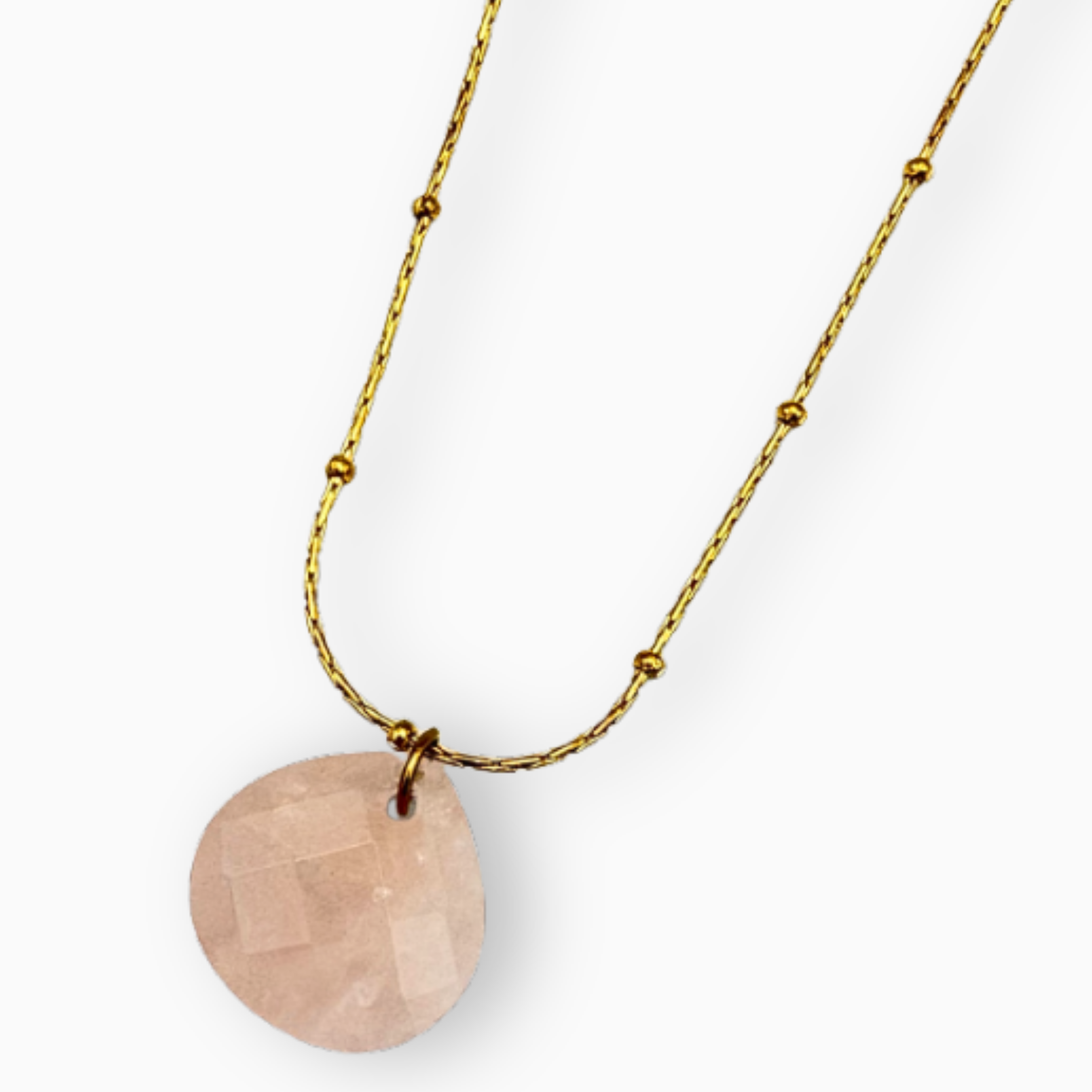 Collar de cuarzo rosa