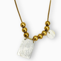 Collar Virgen en madre perla