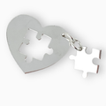 Dije corazón rompecabezas (dos piezas)