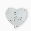 Dije corazón rompecabezas tres piezas