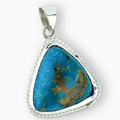Dije plata con turquesa