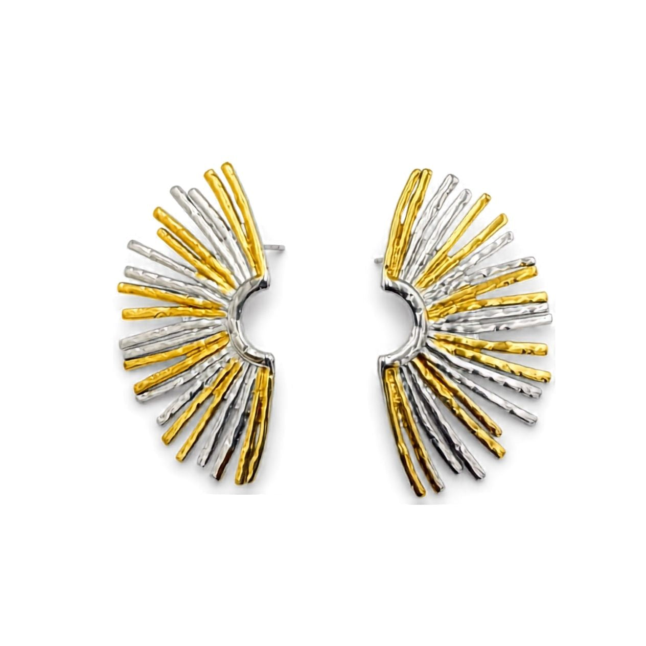 Aretes abanico bicolor AR3304G30