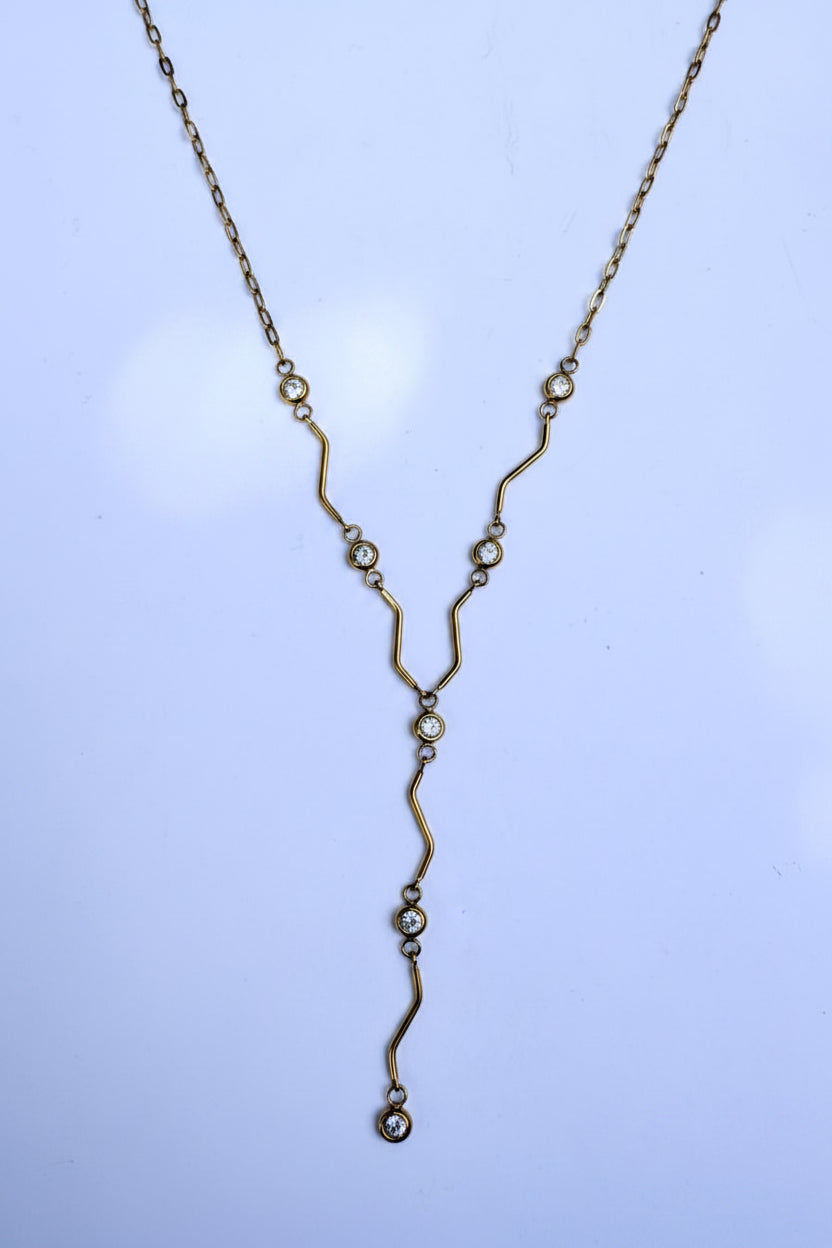 Collar dorado con chispas CO1974G43