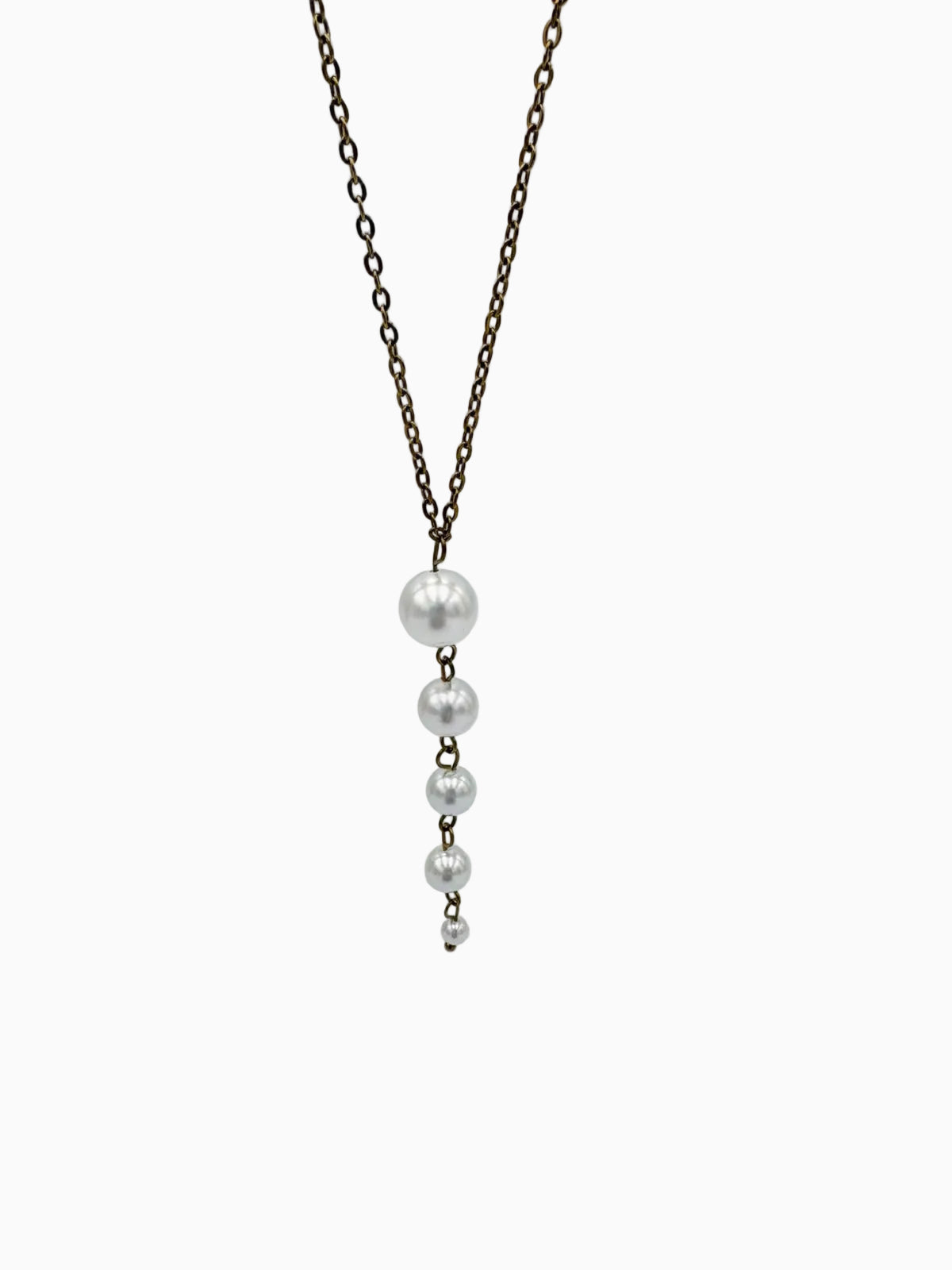 Collar de dije 5 perlas artificiales CO1994G136
