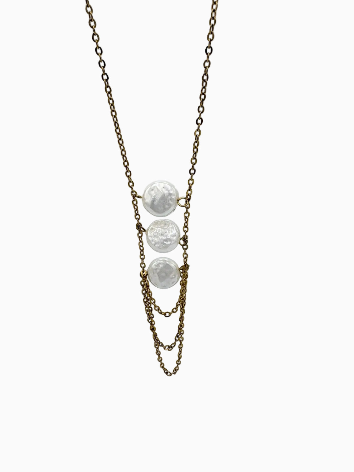 Collar de 3 perlas artificiales CO1992G88