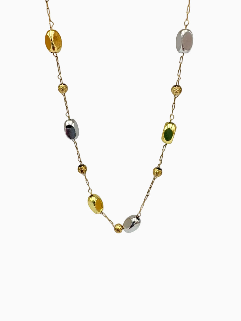 Collar de bolitas bicolores CO1985G63