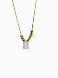 Collar dorado con bolitas y dije de San Benito CO1983G65